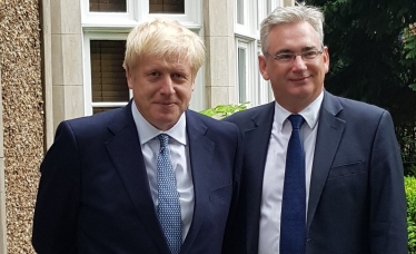 Julian Knight MP with Boris Johnson.