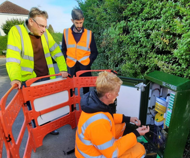 Julian Knight MP on a recent visit with City Fibre