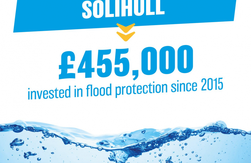 £455,000 for Solihull in flooding protection since 2015
