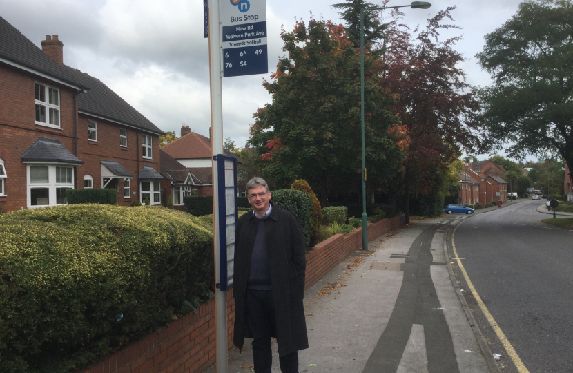 Julian Knight MP at the New Road bus stop