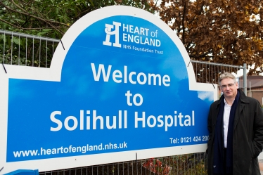 Julian Knight MP at Solihull Hospital.