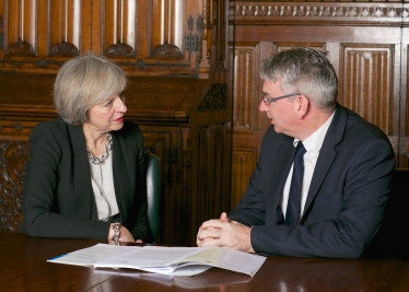 Theresa May MP and Julian Knight MP