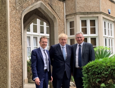 Julian Knight MP with Boris Johnson and Andy Street.