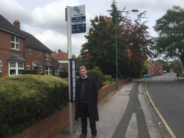 Julian Knight MP at the New Road bus stop